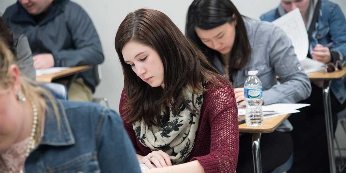 AACC student in classroom setting.